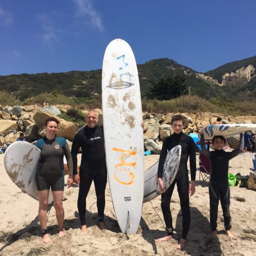 family surf getaway